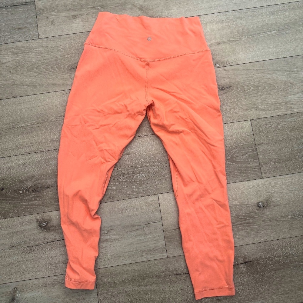 Lululemon Align™ High-Rise Pant 25” – Size 12 – Coral/Peach (GUC)